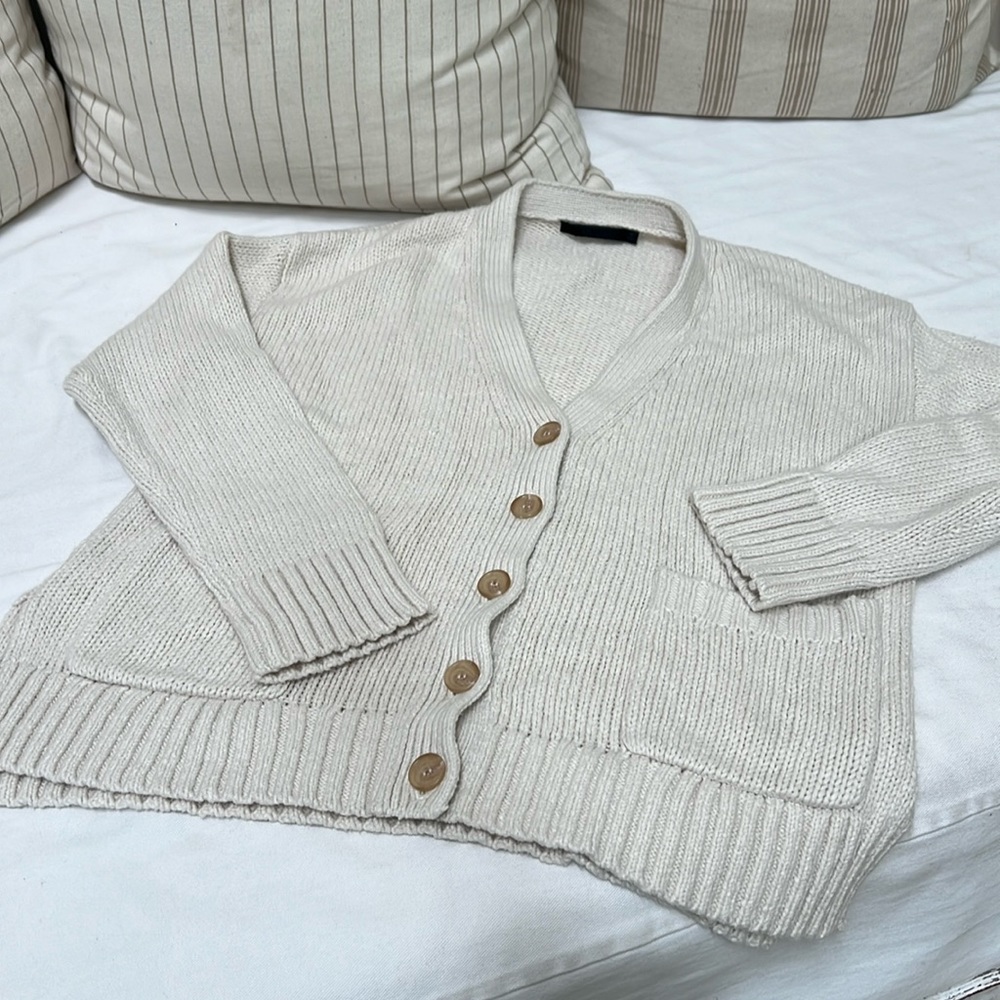 Jenni Kayne Cody Cardigan in Bone, size Medium